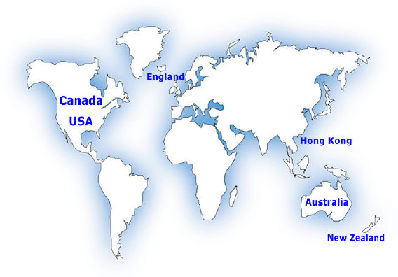 Hong Kong children were adopted to these countries.